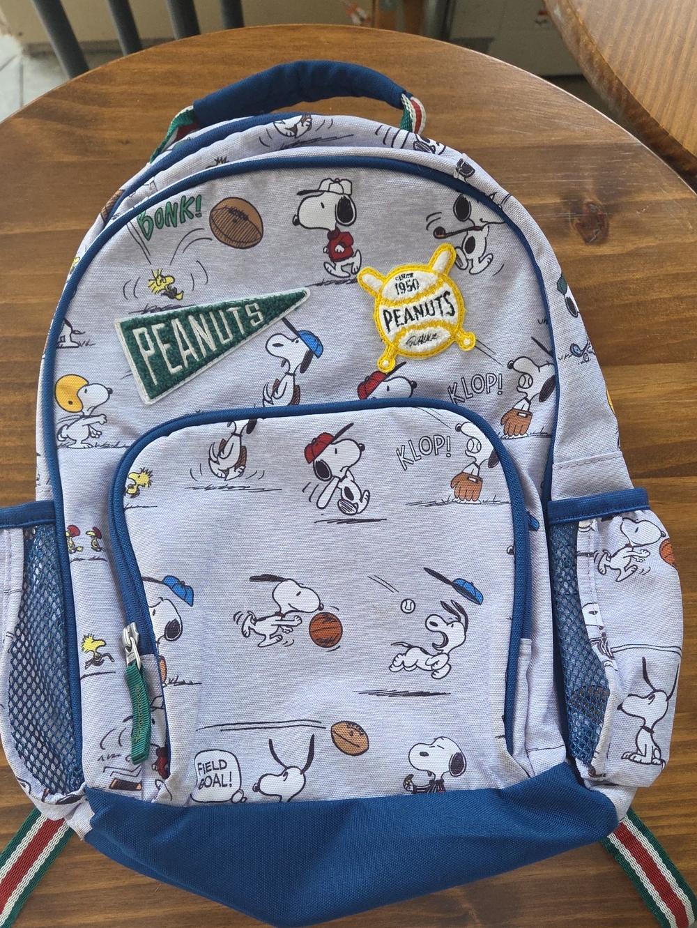 Pottery Barn Kids Snoopy Peanut Sports Small Backpack
